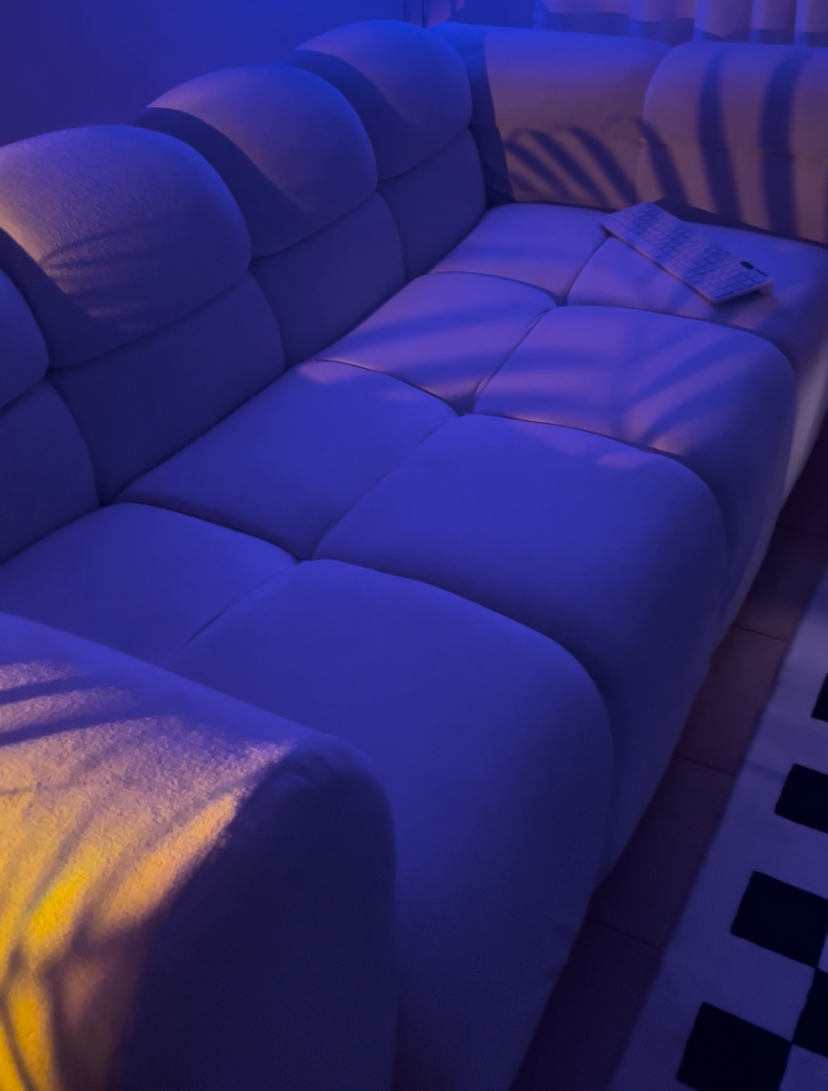 Slightly Used Bubble Couch  with free Ottoman | Three Seater